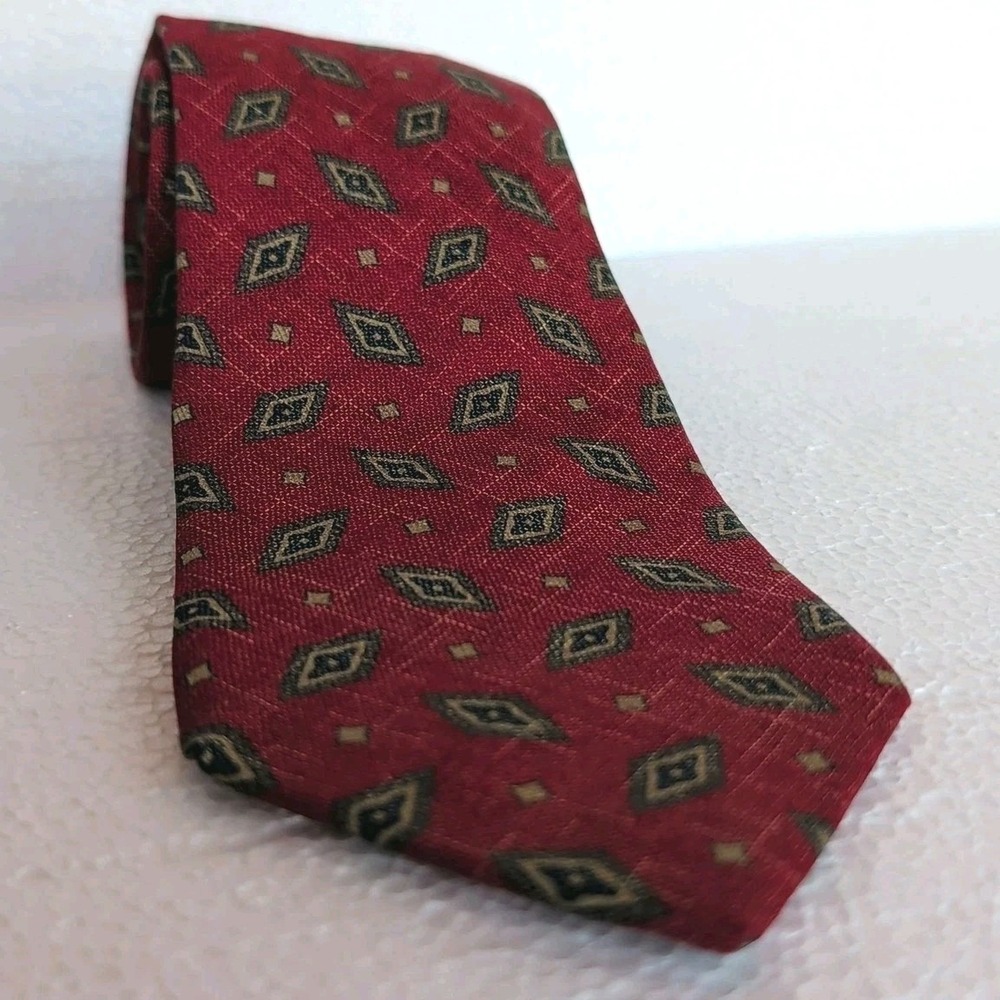 Executive Collection by Tom James Red Long Mens Tie 59 X 3.75 Traditional Tie